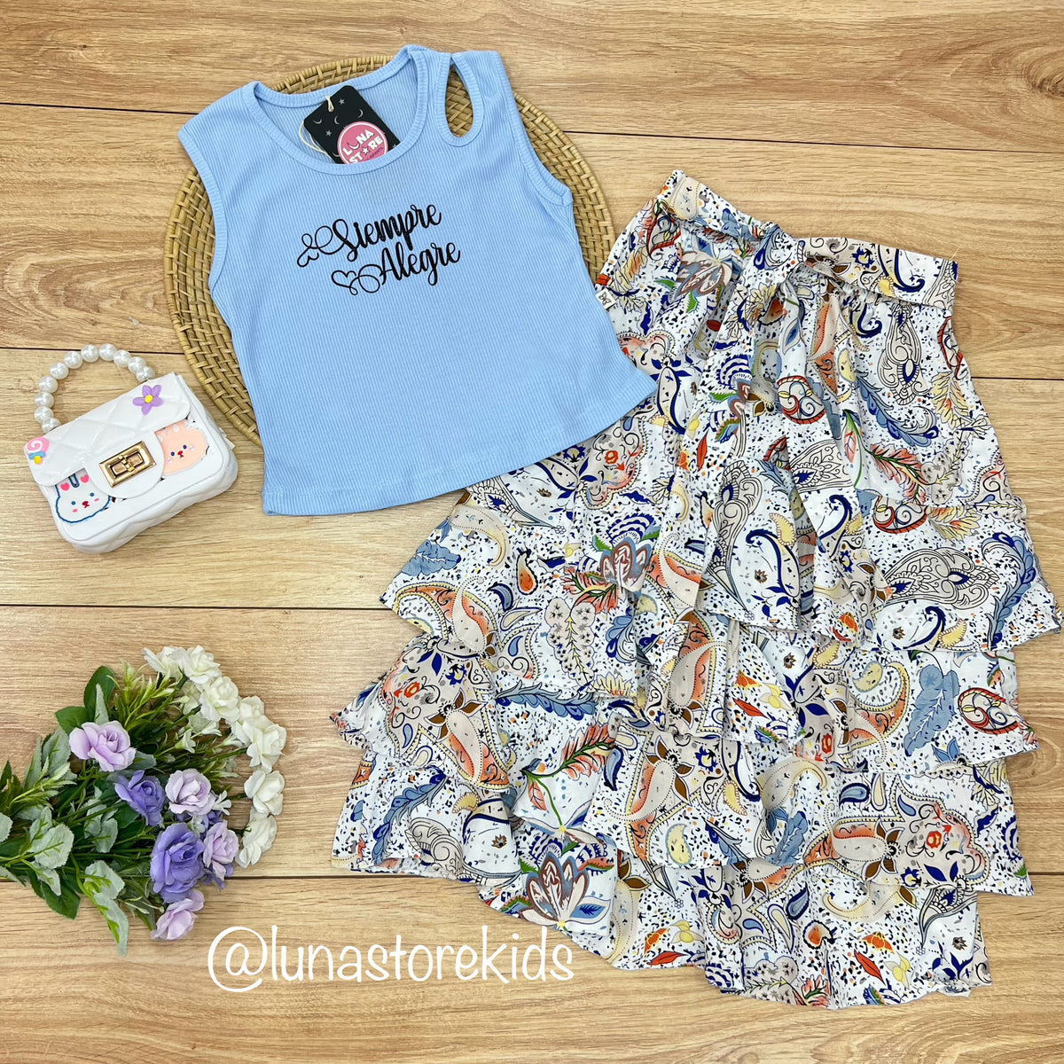 Conjunto de Falda Larga